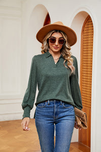 Johnny Collar Long Sleeve Top (multiple color options)