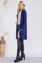 Load image into Gallery viewer, Open Front Cardigan with Pockets in Navy
