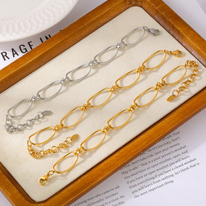 Titanium Steel Chain Bracelet (gold or silver)