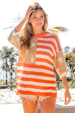 Load image into Gallery viewer, American Flag Round Neck Knit Top
