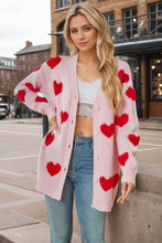 Load image into Gallery viewer, Heart Button Down Long Sleeve Cardigan (multiple color options)
