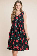 Load image into Gallery viewer, Floral Ruched Tank Dress
