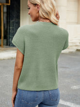 Load image into Gallery viewer, Round Neck Short Sleeve Sweater (multiple color options)
