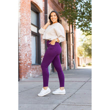 Load image into Gallery viewer, The Kinsley Purple Full Length Leggings - Luxe by Julia Rose®
