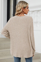 Load image into Gallery viewer, Ribbed Button Up Long Sleeve Cardigan (multiple color options)
