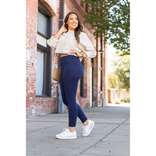 Load image into Gallery viewer, Navy Full-Length with Pocket Leggings - Luxe by Julia Rose®
