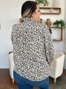 Leopard Long Sleeve Blouse (multiple color options)