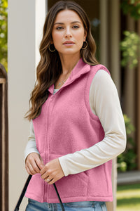 Zip Up Vest Coat with Pockets (multiple color options)