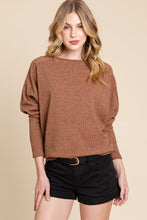 Load image into Gallery viewer, Drop Shoulder Long Sleeve Knit Top
