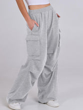 Load image into Gallery viewer, Elastic Waist Wide Leg Pants with Pockets (multiple color options)
