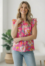 Load image into Gallery viewer, In a Tropical Daydream Pink Blouse
