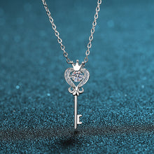 Load image into Gallery viewer, Key Shape Moissanite 925 Sterling Silver Necklace
