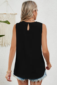 Ruched Round Neck Tank (multiple color options)