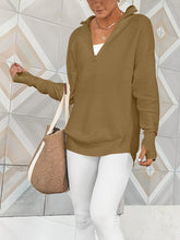 Load image into Gallery viewer, Half Zip Long Sleeve Knit Top
