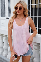 Load image into Gallery viewer, Eyelet Scoop Neck Wide Strap Tank (multiple color options)
