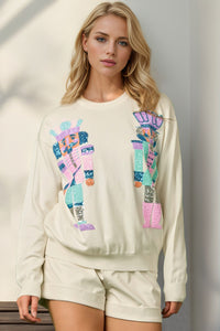 Sequin Nutcracker Long Sleeve Sweater (multiple color options)