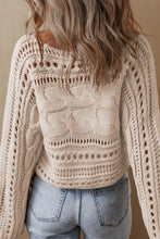 Load image into Gallery viewer, Openwork Cable Knit Long Sleeve Sweater (2 color options)
