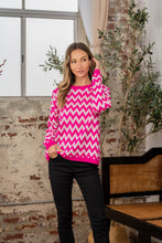 Load image into Gallery viewer, Wave Stripe Contrast Long Sleeve Sweater
