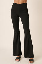 Load image into Gallery viewer, Crepe Knit Elastic Waist Flare Leg Pants
