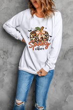 Load image into Gallery viewer, Spooky Vibes Graphic Round Neck Long Sleeve Sweatshirt
