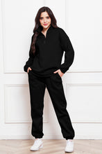 Load image into Gallery viewer, Half Zip Long Sleeve Sweatshirt and Pants Set (multiple color options)
