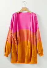 Load image into Gallery viewer, Pompom Color Block Open Front Cardigan (2 color options)
