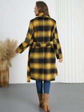 Load image into Gallery viewer, Plaid Tie Waist Long Sleeve Coat (multiple color options)
