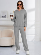 Load image into Gallery viewer, Dropped Shoulder Long Sleeve Hoodie and Pants Set (multiple color options)
