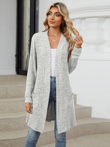 Open Front Long Sleeve Cardigan (multiple color options)