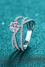 Load image into Gallery viewer, She Is Stunning 1 Carat Moissanite Crisscross Ring
