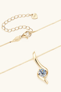 1 Carat Moissanite 925 Sterling Silver Necklace (gold or silver)