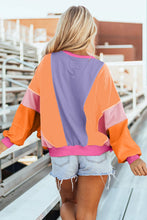 Load image into Gallery viewer, Color Block Round Neck Long Sleeve Top (multiple color options)
