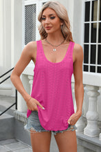 Load image into Gallery viewer, Eyelet Scoop Neck Wide Strap Tank (multiple color options)
