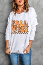 Load image into Gallery viewer, Fall Vibes Graphic Round Neck Long Sleeve Sweatshirt
