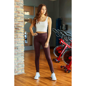 Brown FULL LENGTH Leggings with POCKET*  - Luxe Leggings by Julia Rose®