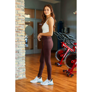 Brown FULL LENGTH Leggings with POCKET*  - Luxe Leggings by Julia Rose®