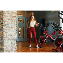 Load image into Gallery viewer, Red Full Length Leggings with Pockets  - Luxe Leggings by Julia Rose®
