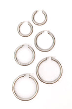 Load image into Gallery viewer, Day to Day Hoop Earrings Set of 3 in Silver
