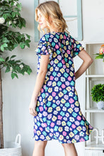 Load image into Gallery viewer, Floral Ruffled Short Sleeve Dress with Pockets
