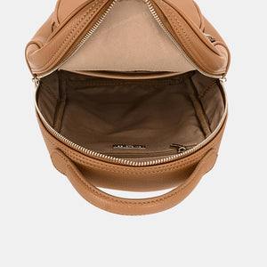 David Jones PU Leather Handle Backpack (multiple color options)