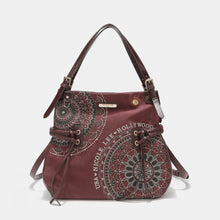 Load image into Gallery viewer, Nicole Lee USA Side Braided Tassel Inlaid Rhinestone Embroidery Hobo Bag  (multiple color options)
