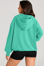 Load image into Gallery viewer, Pocketed Half Zip Long Sleeve Hoodie (multiple color options)
