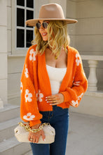 Load image into Gallery viewer, Floral Open Front Fuzzy Cardigan (multiple color options)
