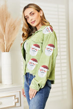 Load image into Gallery viewer, Santa Sequin Raw Hem Jacket (multiple color options)
