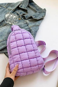 Quilted Nylon Crossbody  Bag  (multiple color options)