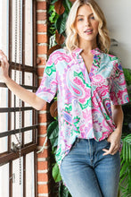 Load image into Gallery viewer, Paisley Print Short Sleeve Top
