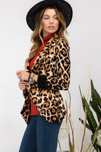 Load image into Gallery viewer, Leopard Open Front Long Sleeve Blazer
