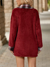 Load image into Gallery viewer, Plaid Contrast Dropped Shoulder Coat (multiple color options)
