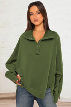 Load image into Gallery viewer, Exposed Seam Side Slit Long Sleeve Sweatshirt (multiple color options)
