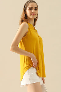 Notched Sleeveless Top (multiple color options)